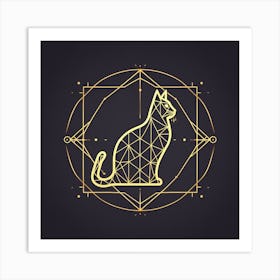 Astrological Cat Symbol Art Print