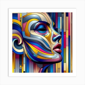 Abstract Portrait Of A Woman 1 Art Print