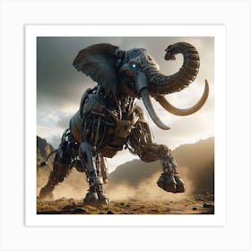 Robot Elephant Art Print