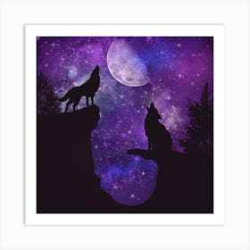Wolf Duet Art Print