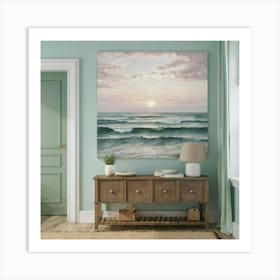 Sunset At The Beach Art Print