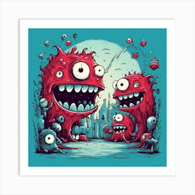 Monsters 5 Art Print