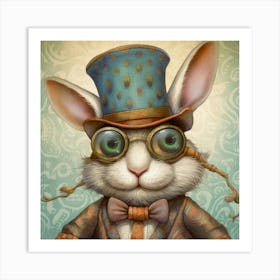 Rabbit In Top Hat Art Print