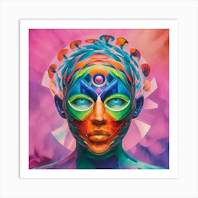 Psychedelic Woman Art Print