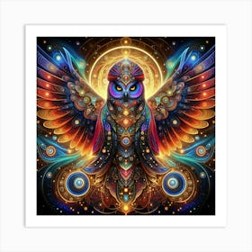 Psychedelic Owl 1 Art Print