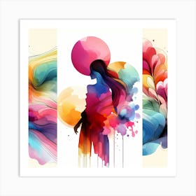 Abstract Watercolor Painting 17 Art Print