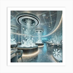 The Interior Of A Futuristic Restaurant, The Cryo Art Print