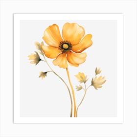 Yellow Poppy 1 Art Print