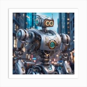 Robot In The City 36 Art Print