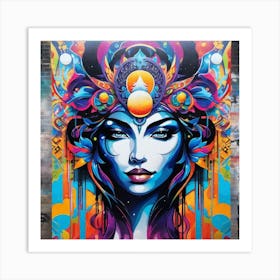 Psychedelic Woman Art Print