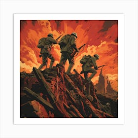 Wwii Charge Art Print