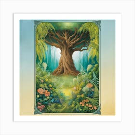 Leonardo Phoenix A Serene And Vibrant Illustration Of A Mystic 1 Art Print