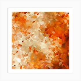 Abstract Autumn Leaves Background Photo Art Print