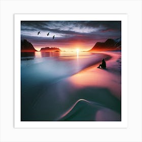 Artic Sunset 2 Art Print