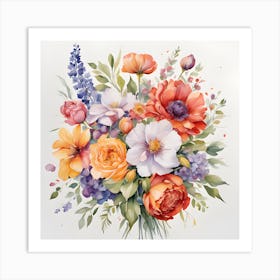 Bouquet Of Flowers 2 Art Print