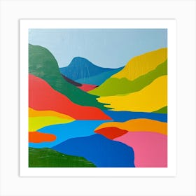 Colourful Abstract Abisko National Park Sweden 1 Art Print