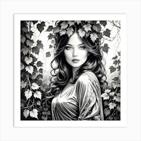 Black And White Painting 4 Art Print