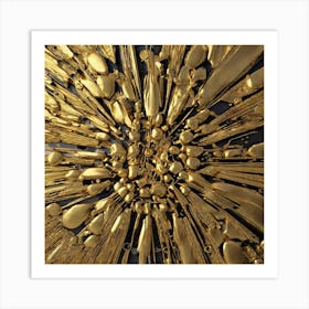 Gold Sunburst Art Print