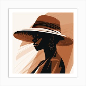 Woman In A Hat 43 Art Print