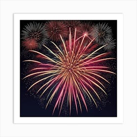 Fireworks In The Sky Art Print