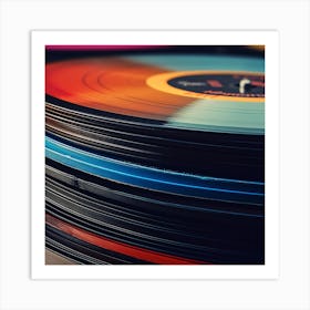 Stack Of Vinyl Records Art Print