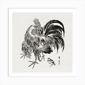 Japanese Chicken, Utagawa Toyohiro Art Print