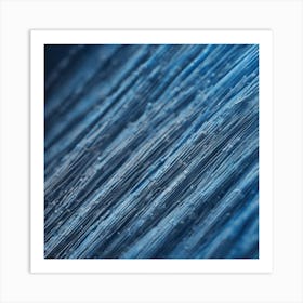 Blue Water Droplets Art Print