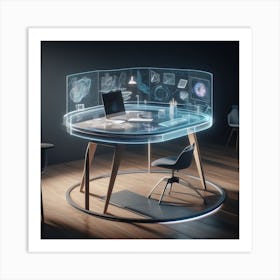 Futuristic Desk 3 Art Print