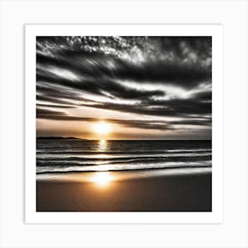 Sunset On The Beach 681 Art Print