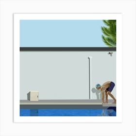 POOL SIDE Art Print