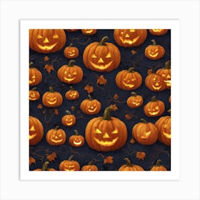 Halloween Pumpkins 2 Art Print