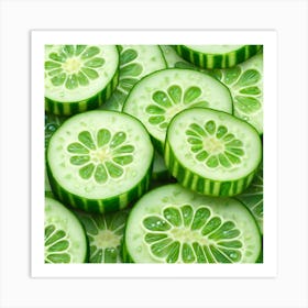 Cucumber Slices 10 Art Print