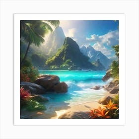 Hawaiian Beach 3 Art Print