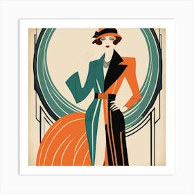 Deco Woman 1 Art Print