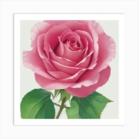 Pink Rose Art Print