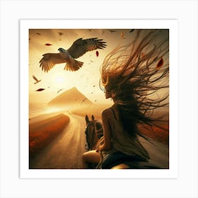 Eagle In Flight Art Print