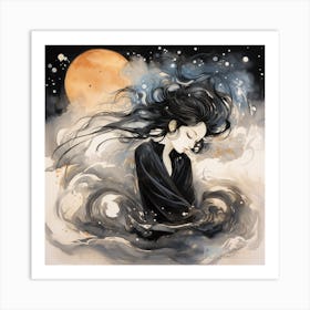 Samurai Girl Art Print