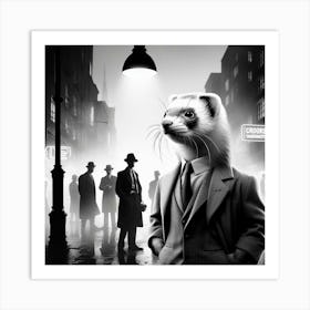 Ferret In A Suit 1 Art Print