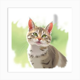 Tabby Cat Art Print