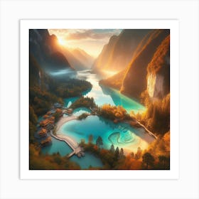 Lake In The Mountains 3 Art Print