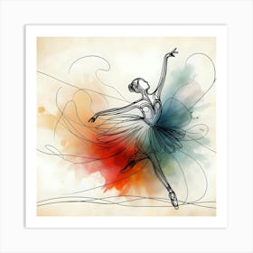 Ballerina Drawing 1 Art Print