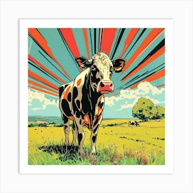 Cow In The Field 5 Art Print