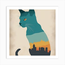 City Cat Art Print