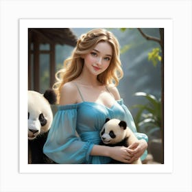 Panda Bears 1 Art Print