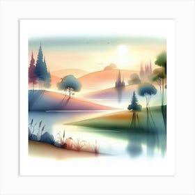 Landscape Painting 86 Art Print