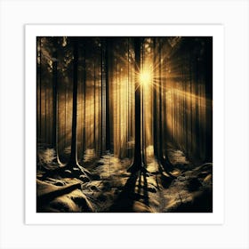 Forest - Forest Stock Videos & Royalty-Free Footage Art Print