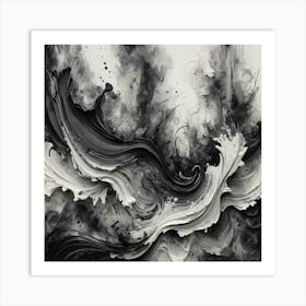 Black and White Abstract Art 219 Art Print