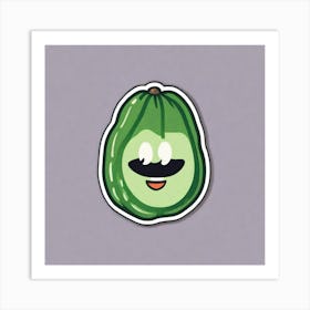 Avocado Sticker Art Print