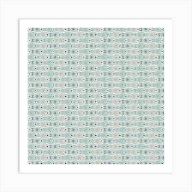 Beach Water Tessellating Fishes In Ocean Mist Art Print