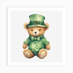 St Patrick'S Day Teddy Bear 7 Art Print